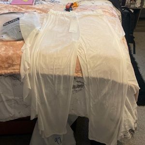 White Swimwear Bottom Cover Ups